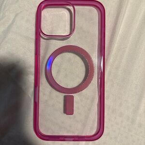 Otterbox lumen pink holographic glitter phone case iPhone 16 pro max